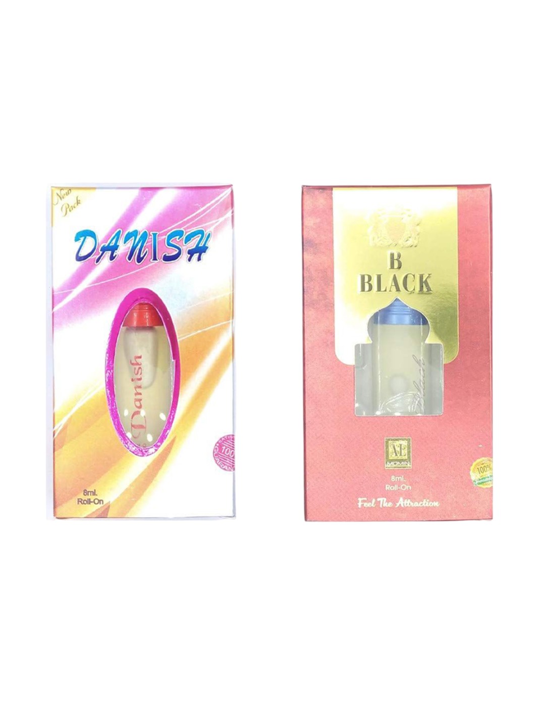 

RAVIOUR LIFESTYLE Set Of 2 B Black & Danish Roll On Attar - 8 ml Each, Transparent