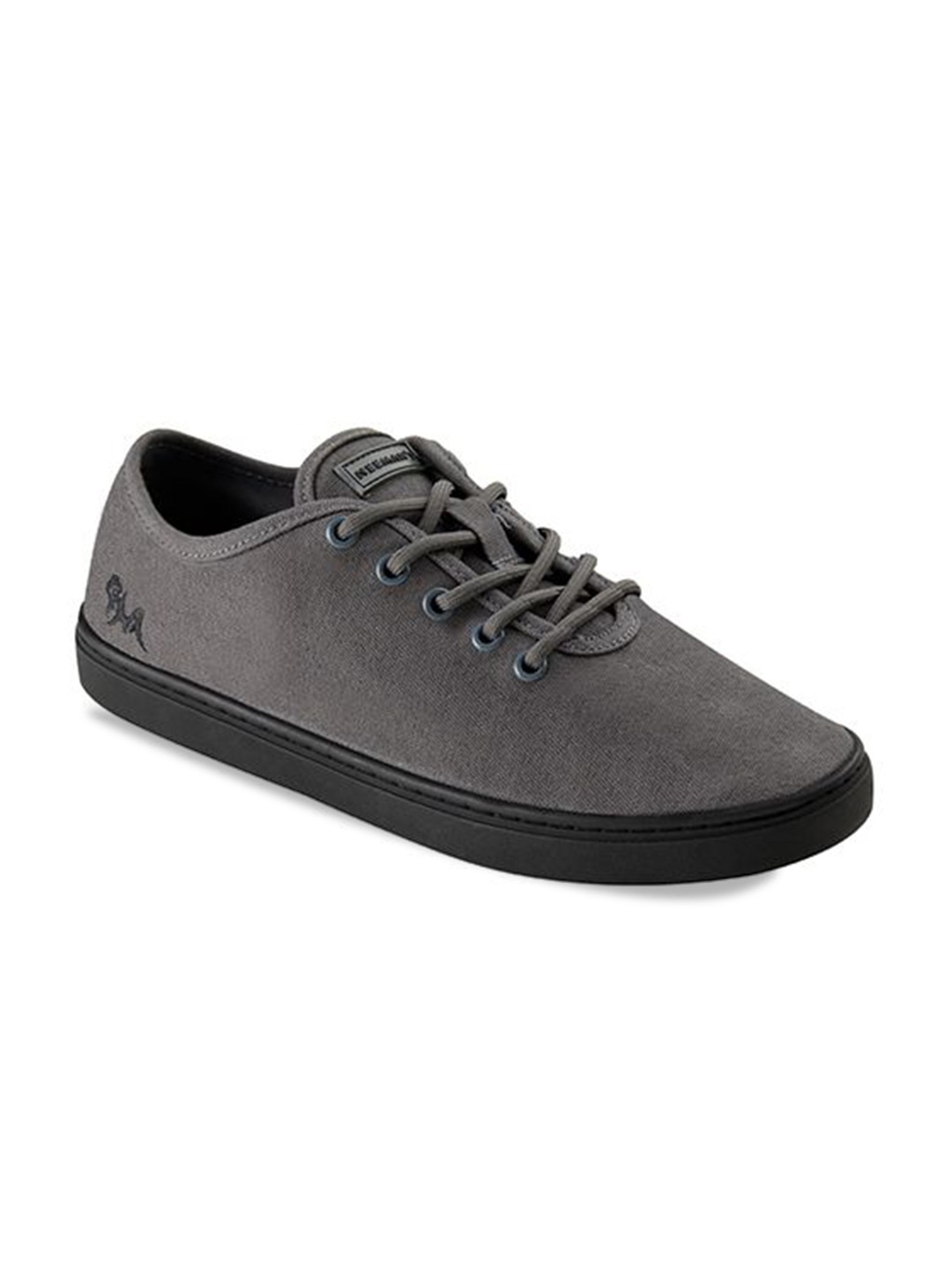 

NEEMANS Unisex Canvas Round Toe Lace-Ups Sneakers, Grey