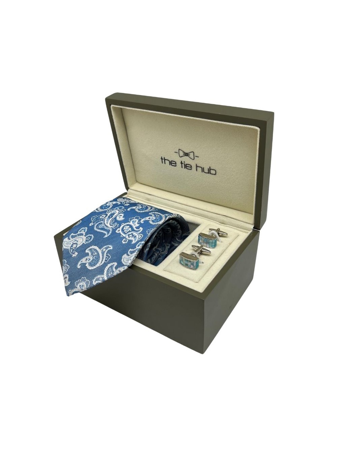 

The Tie Hub Men Accessory Gift Set of, Blue