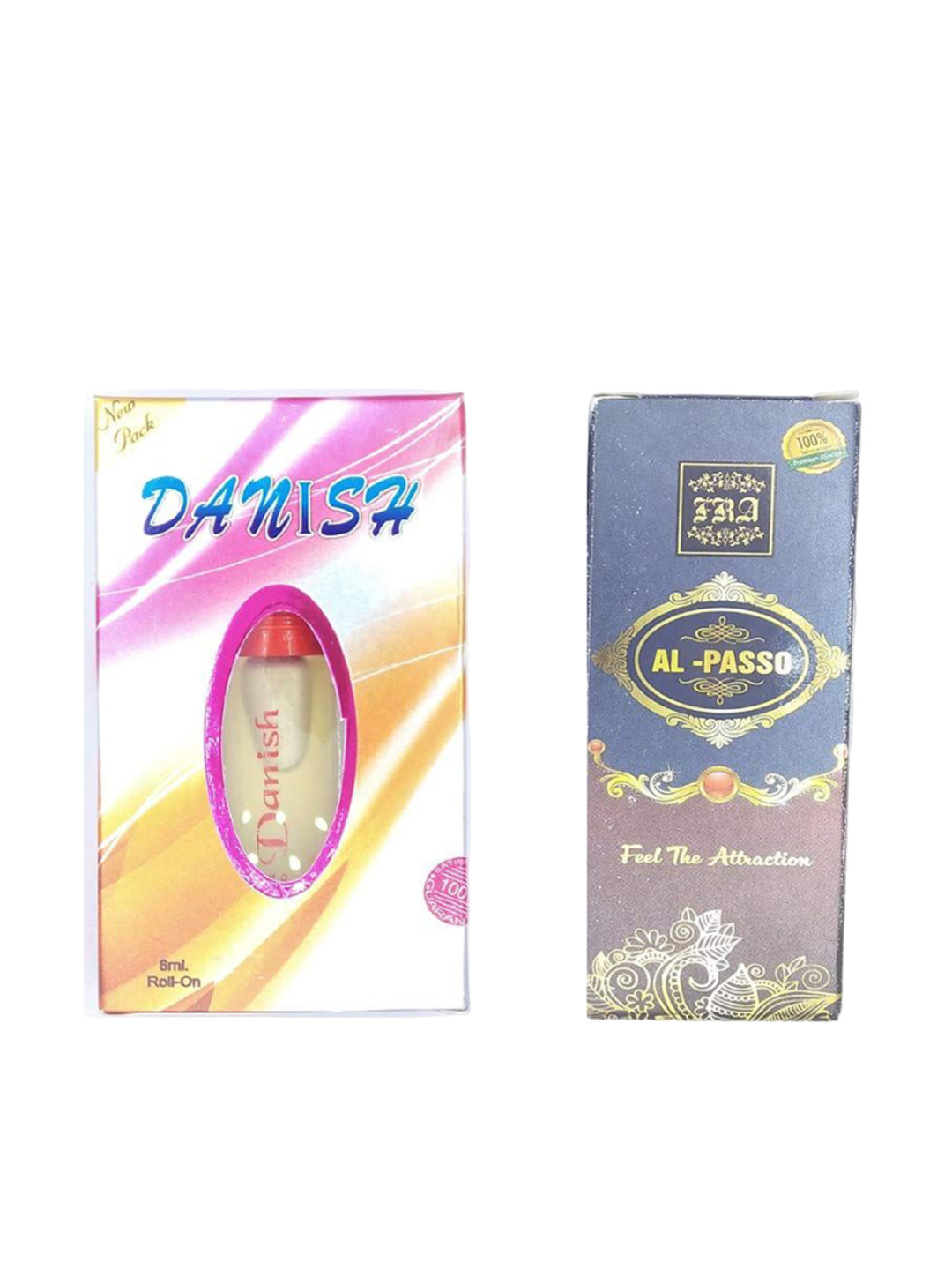 

RAVIOUR LIFESTYLE Set Of 2 Al Passo & Danish Feel The Attraction Roll On Attar- 8 ml Each, Transparent