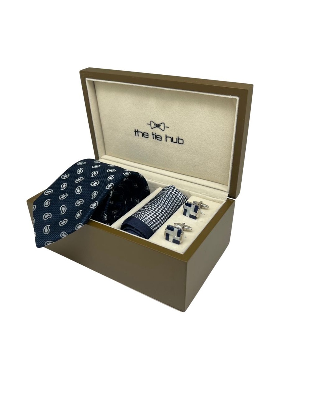 

The Tie Hub Men Accessory Gift Set of, Navy blue