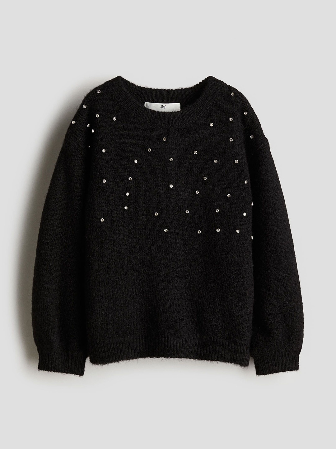 

H&M Girls Embellished Jumper, Black