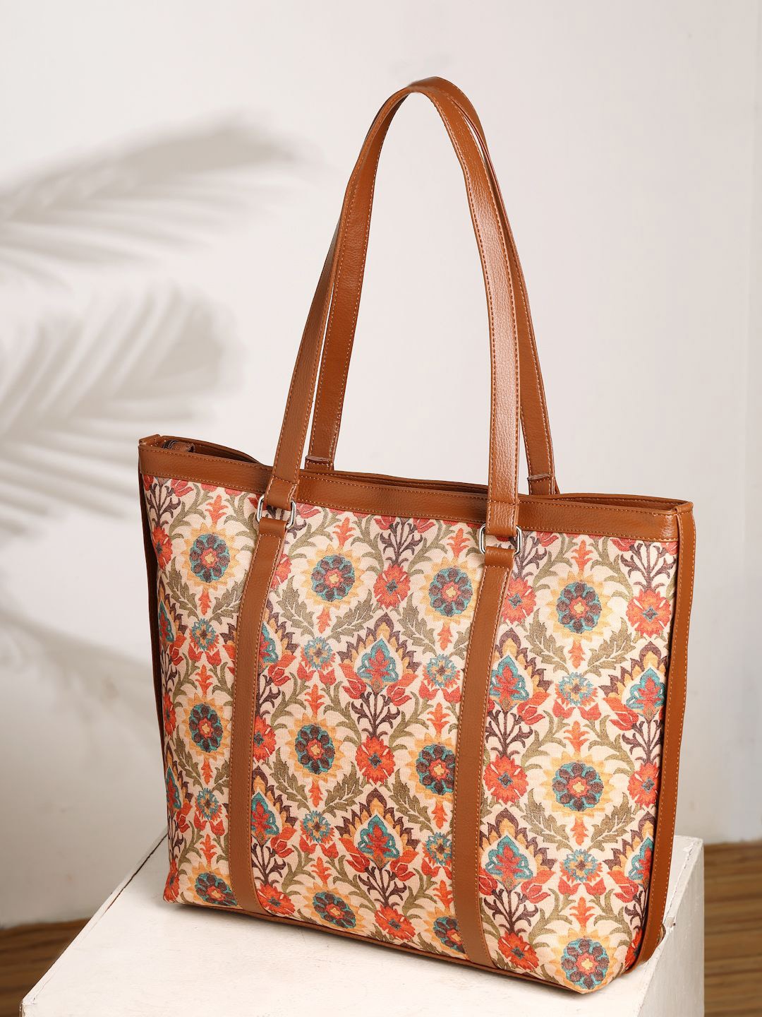 

Anouk Women Ethnic Motifs Printed Structured Shoulder Bag, Brown