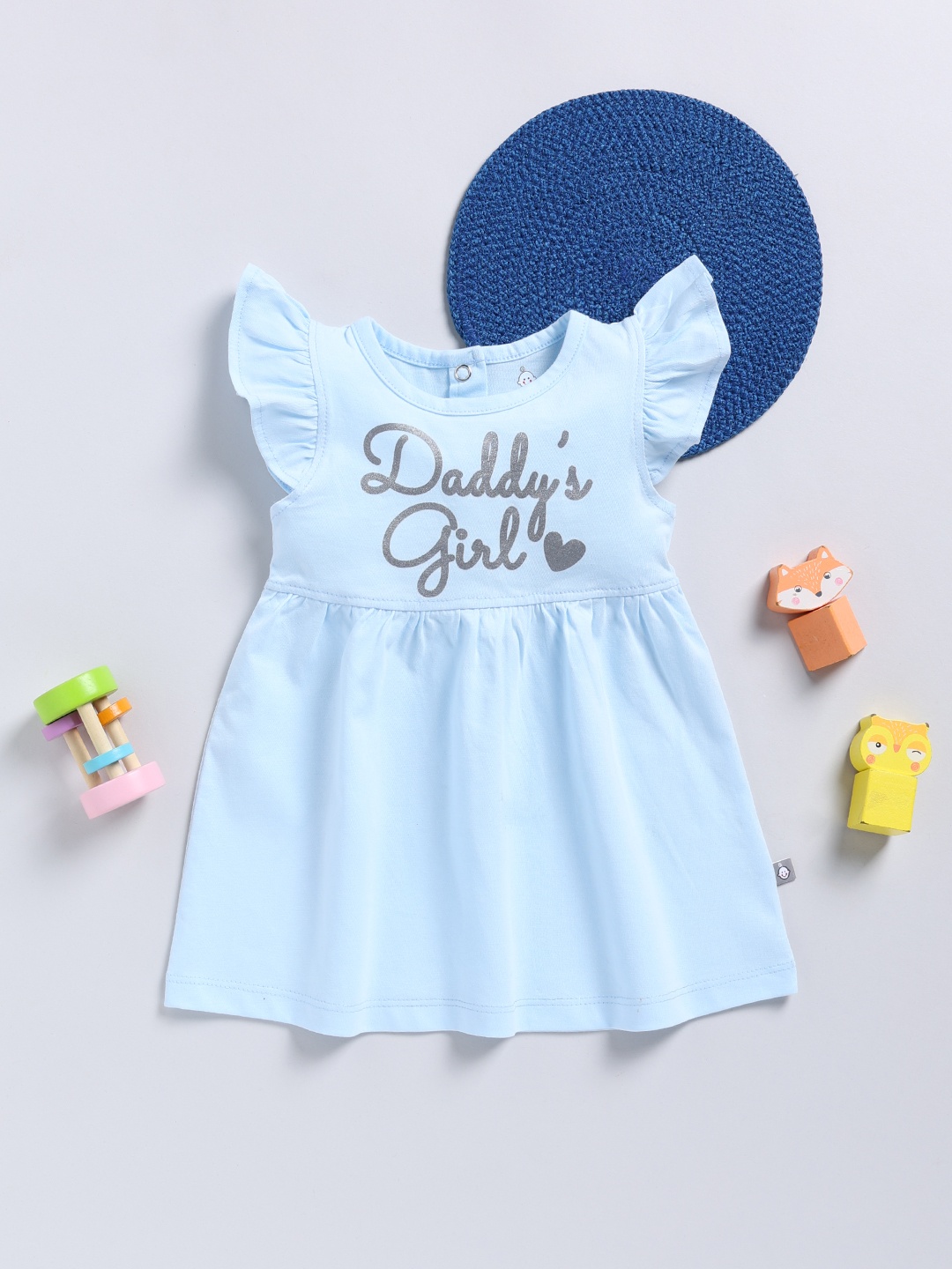 

YK X Tinyo Infant Girls Fit & Flare Dress, Blue