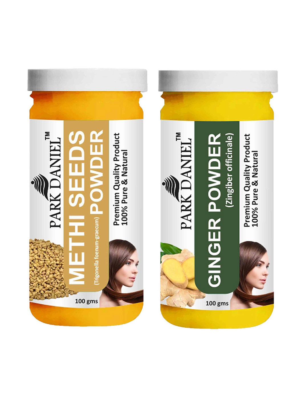

Park Daniel Set Of 2 Methi & Ginger Powder - 100 g Each, Transparent