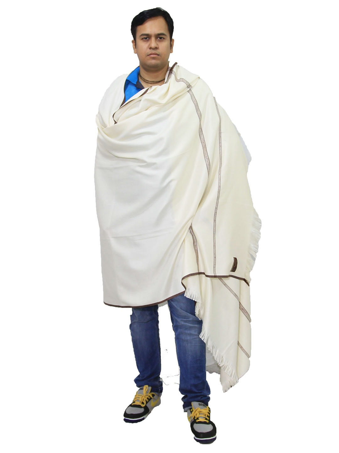 

Vrinde Men Shawl, White