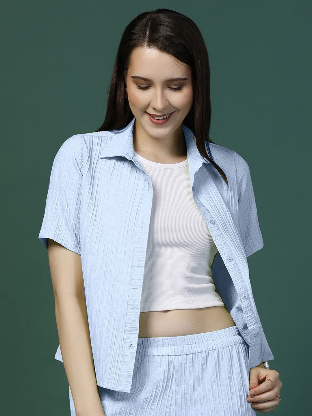 

OMPAX Women Short Sleeves Top, Blue