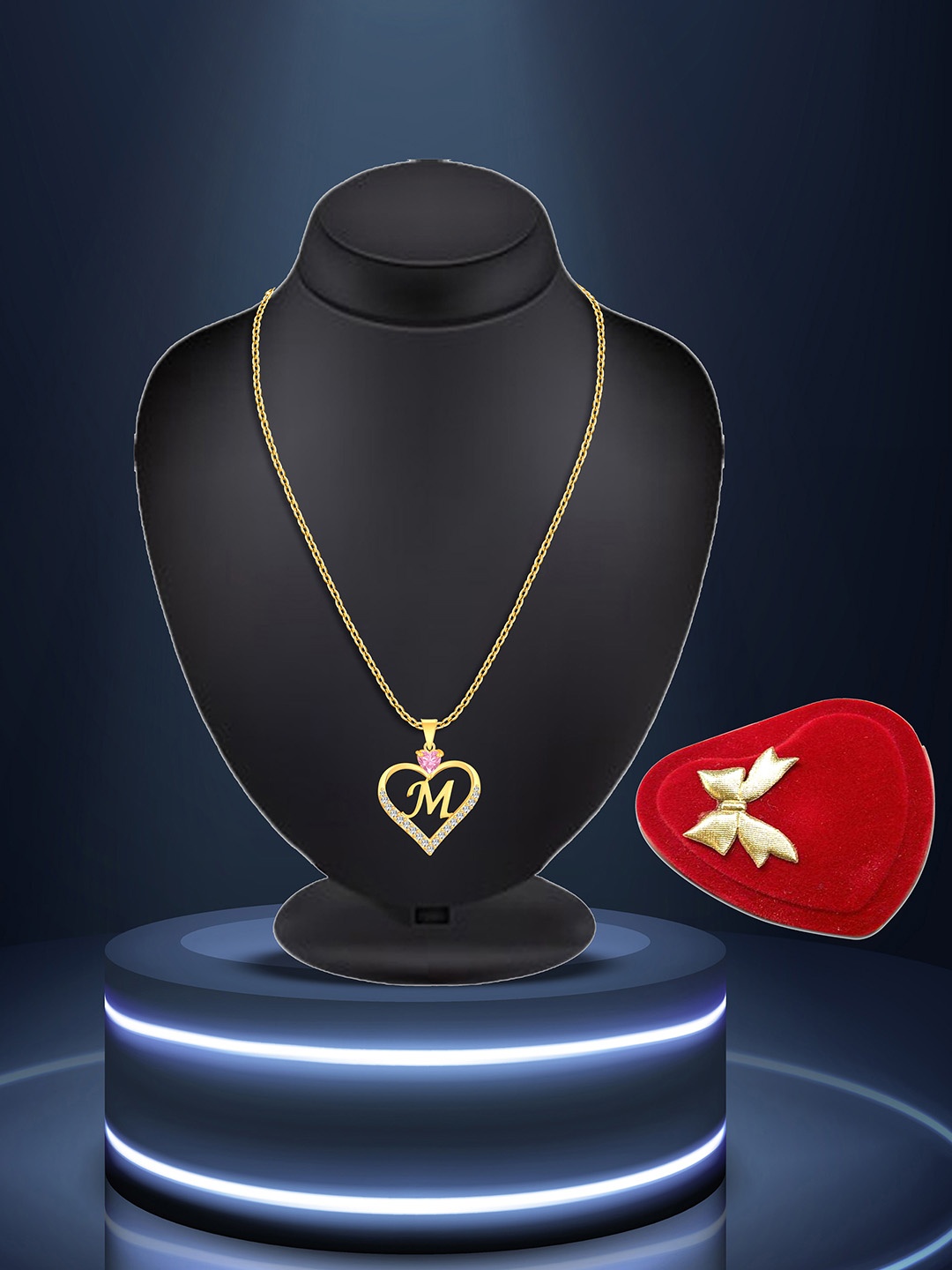 

Lila Gold-Plated Heart Shaped Pendants with Chains