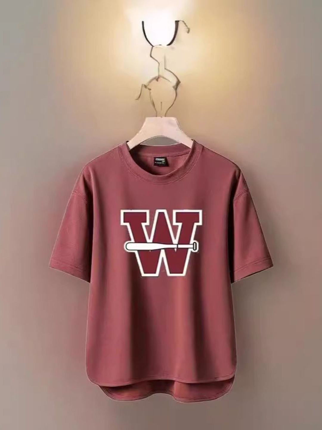 

StyleCast Men Typography Printed Round Neck Oversized T-shirt, Maroon