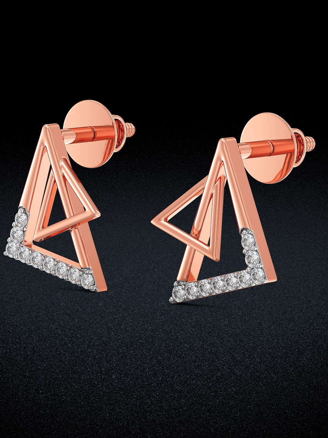 

Joyalukkas Women Rose Gold Diamond Earrings