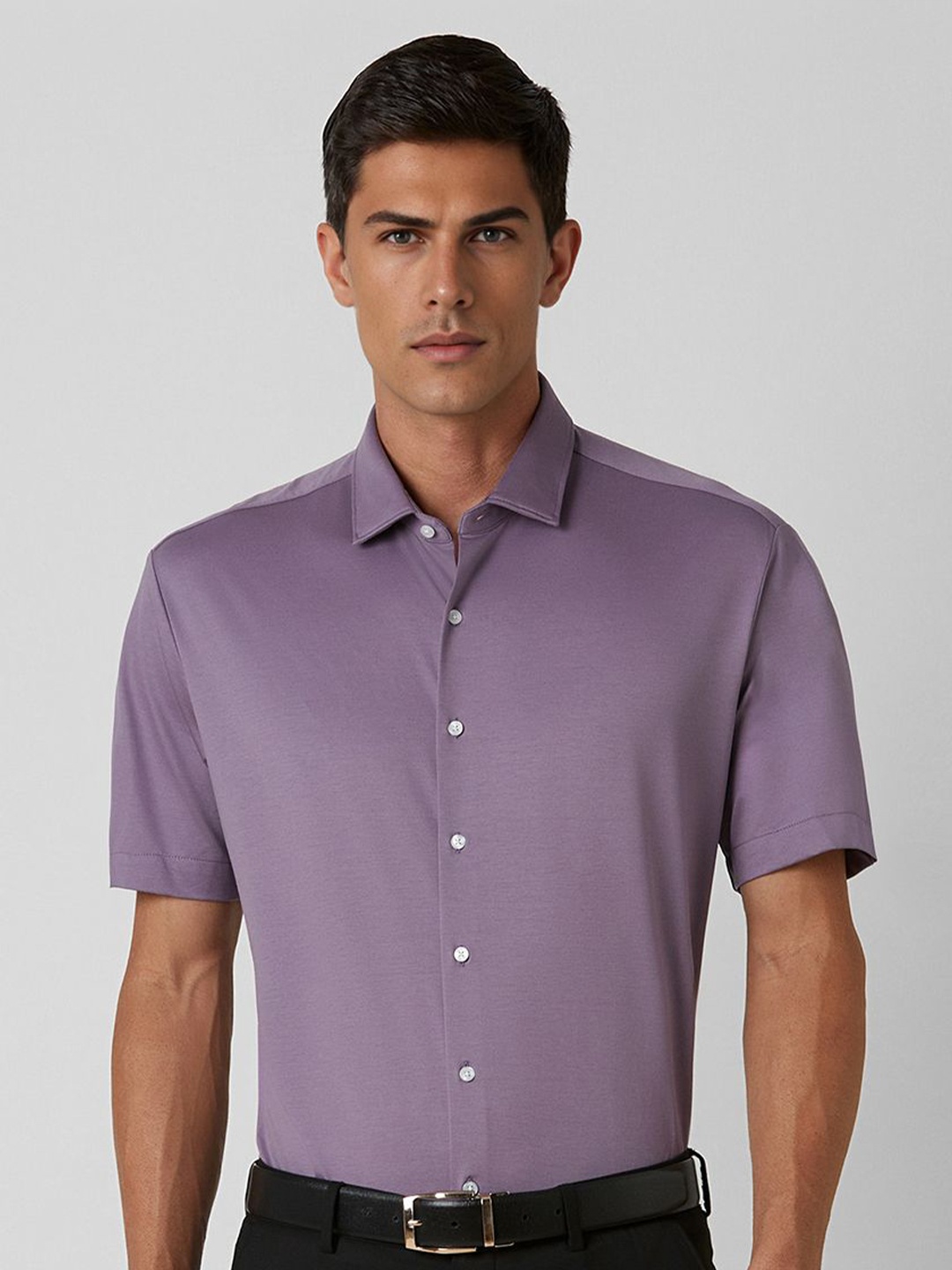 

Van Heusen Men Opaque Formal Shirt, Purple