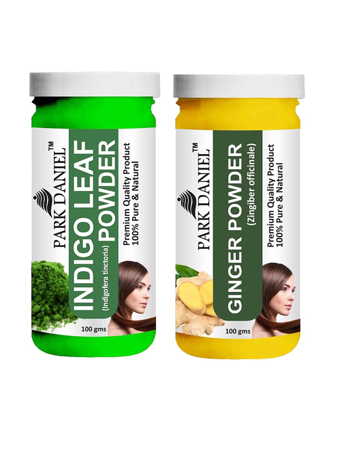 

Park Daniel Set Of 2 Ginger & Indigo Leaf Powder - 100 g Each, Transparent