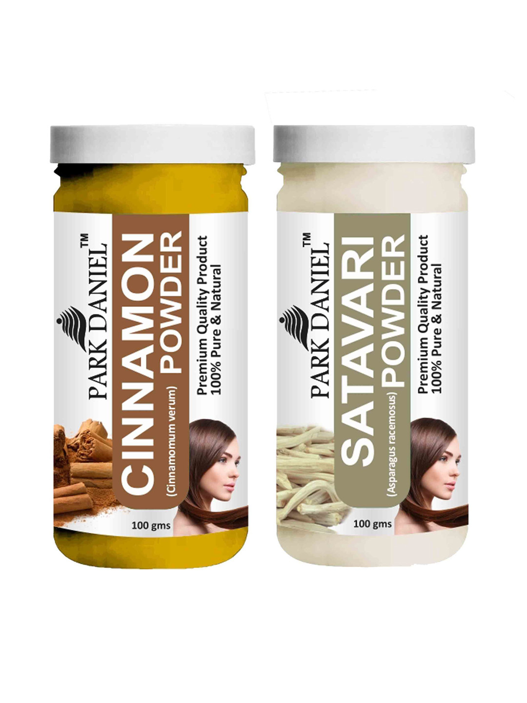 

Park Daniel Set Of 2 Pure Cinnamon & Satavari Powder - 100 g Each, Transparent