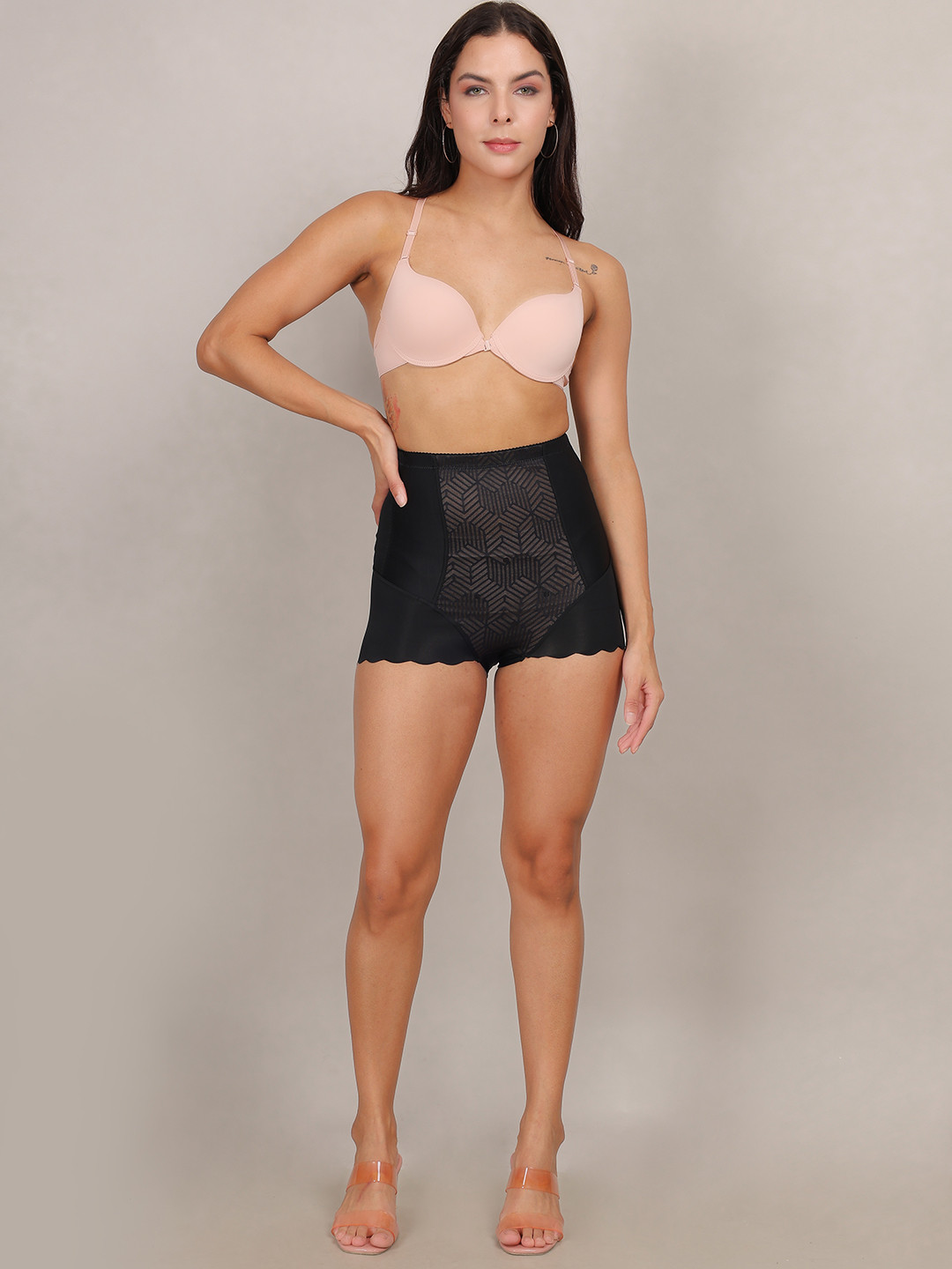 

bare dezire Women High Rise Cotton Tummy Shapewear, Black