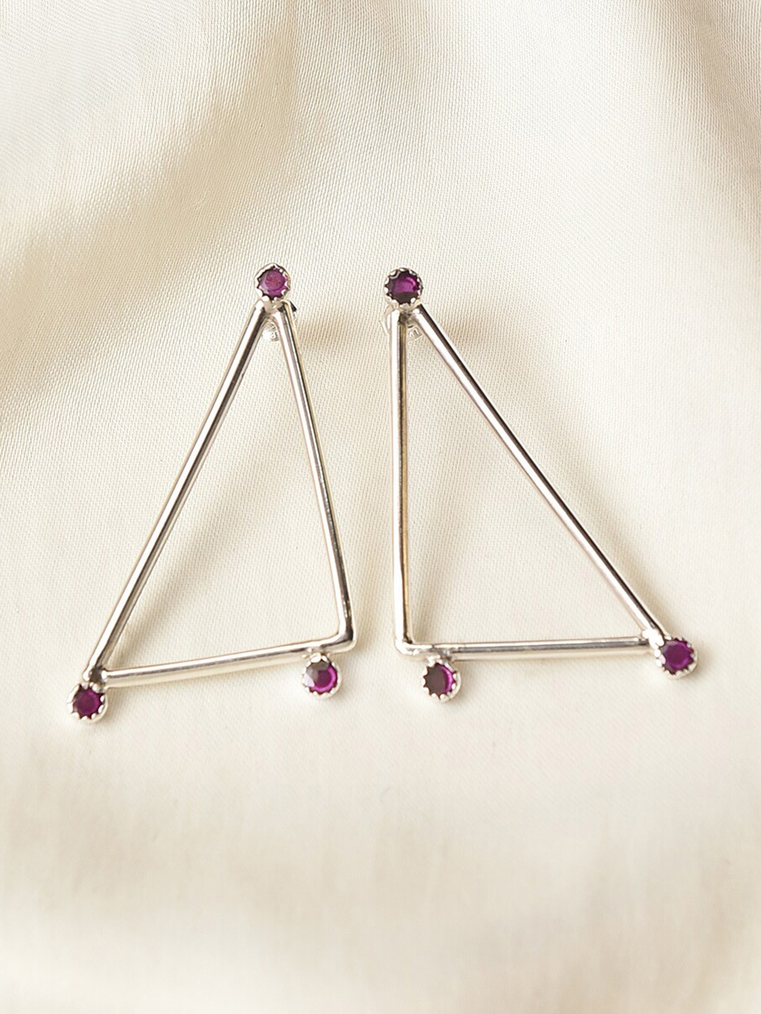 

JAYPORE Silver Plated Contemporary Studs