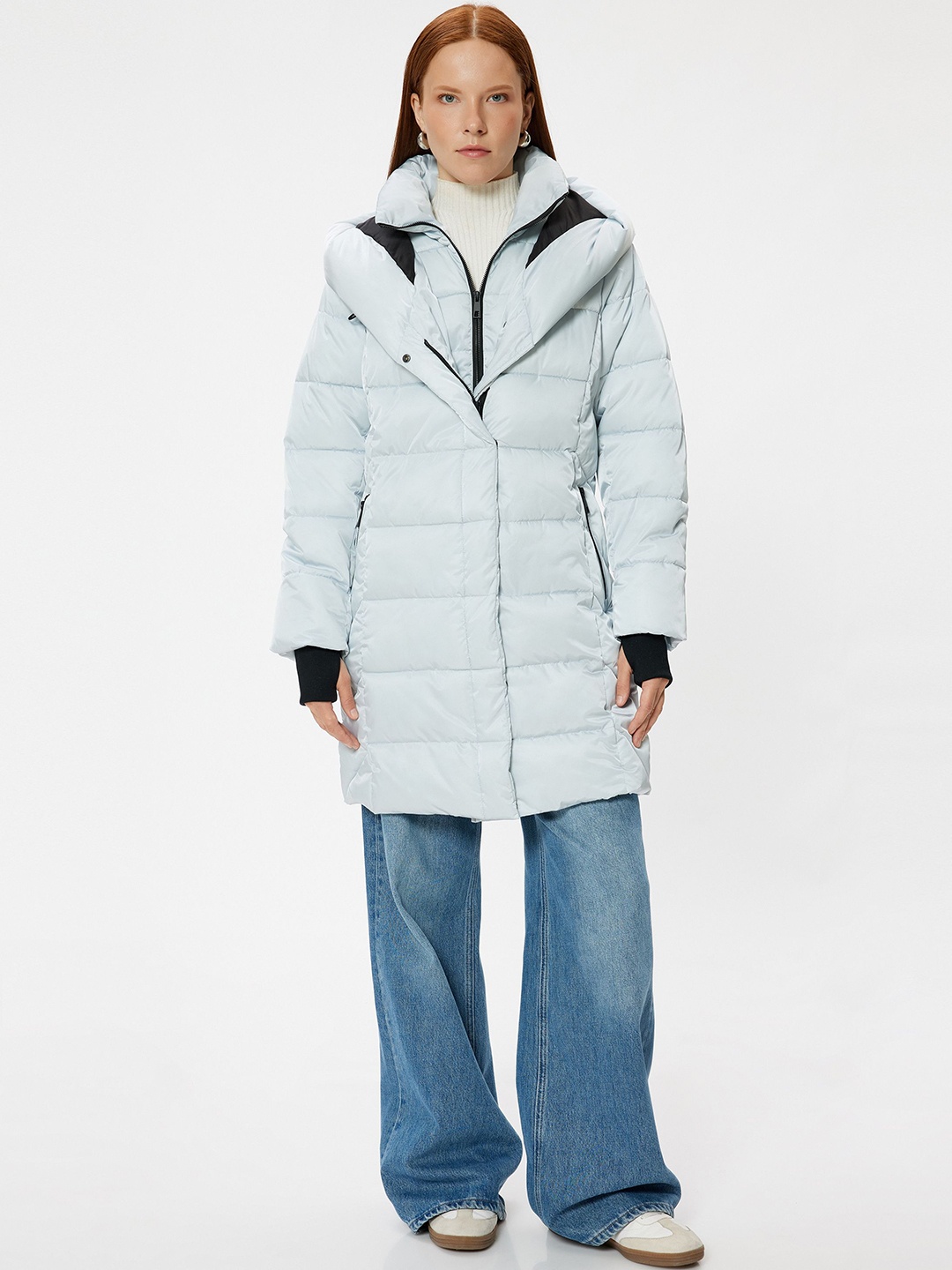 

Koton Single-Breasted Overcoat, Blue