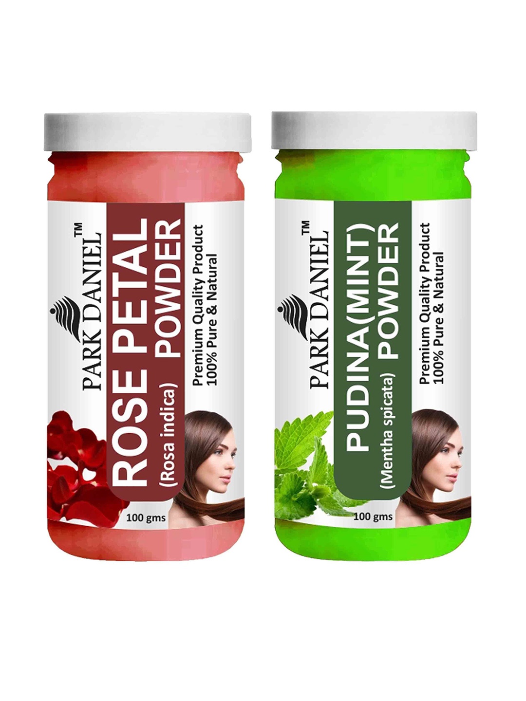 

Park Daniel Set Of 2 Rose Powder & Pudina Powder Face Pack - 100 g Each, Transparent