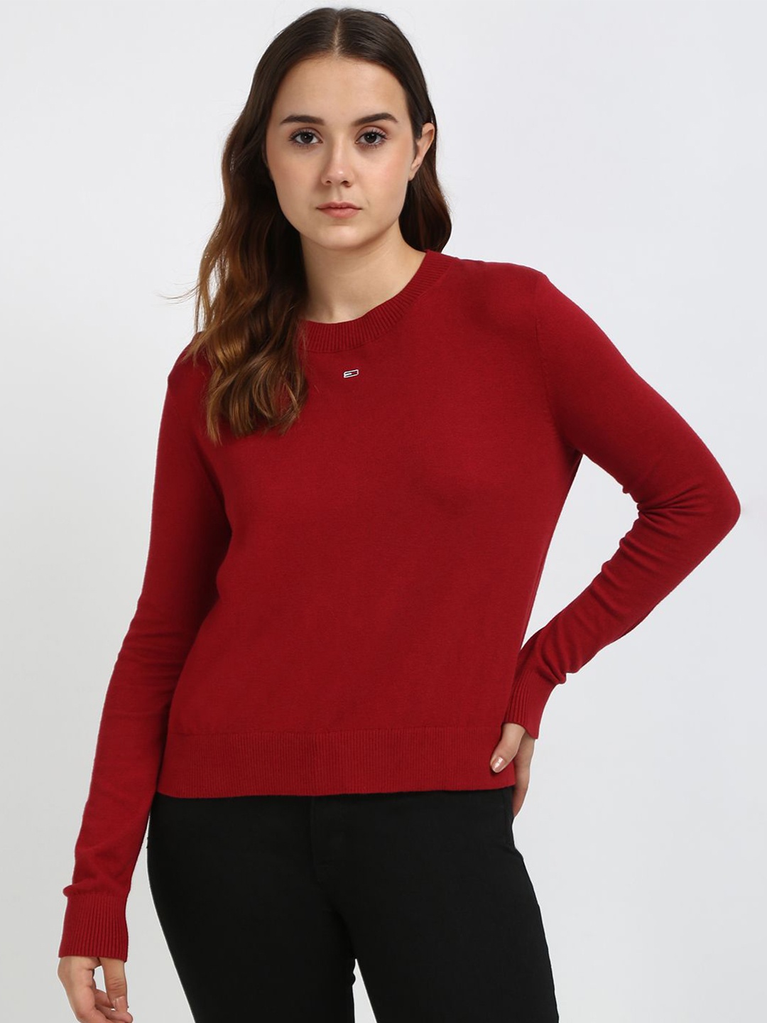 

Tommy Hilfiger Women Embroidered Pullover, Red