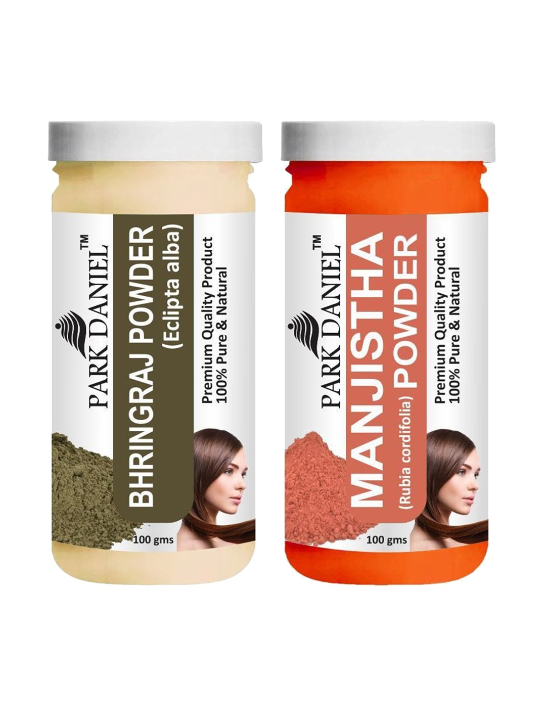 

Park Daniel Set Of 2 Bhringraj Powder & Manjistha Leaf Powder - 100 g Each, Transparent