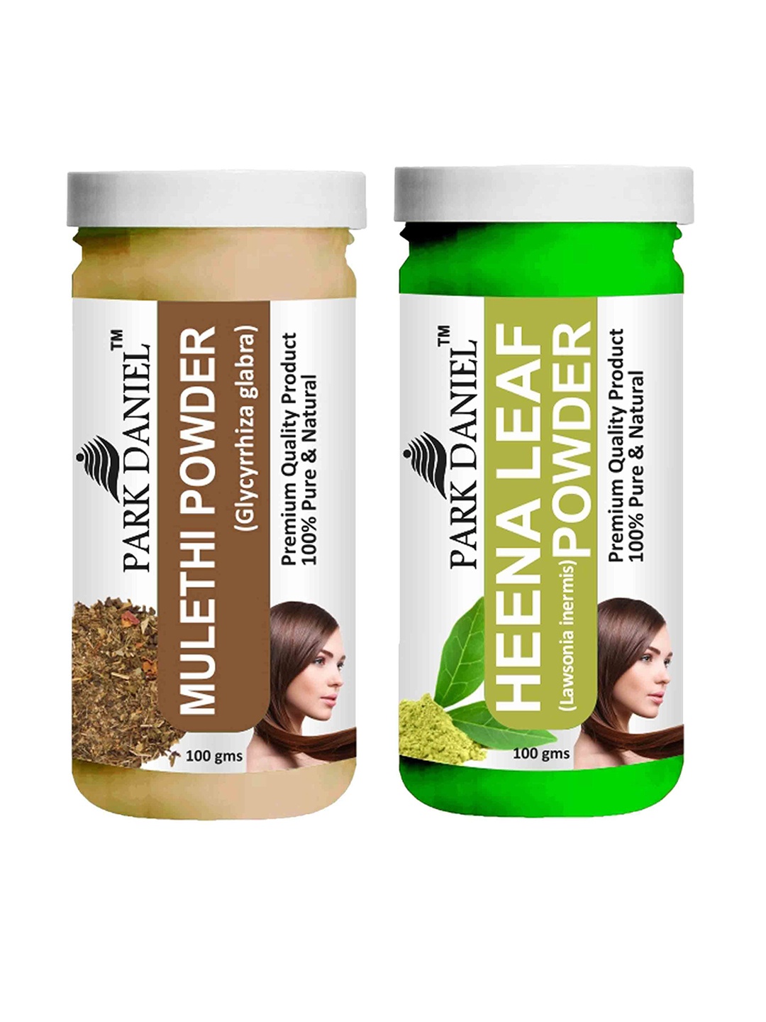 

Park Daniel Set Of 2 Mulethi Powder & Henna Leaf Powder - 100 g Each, Transparent