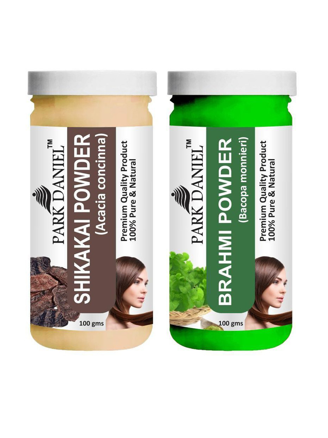 

Park Daniel Set Of 2 Shikakai & Brahmi Powder For Hair - 100 g Each, Transparent