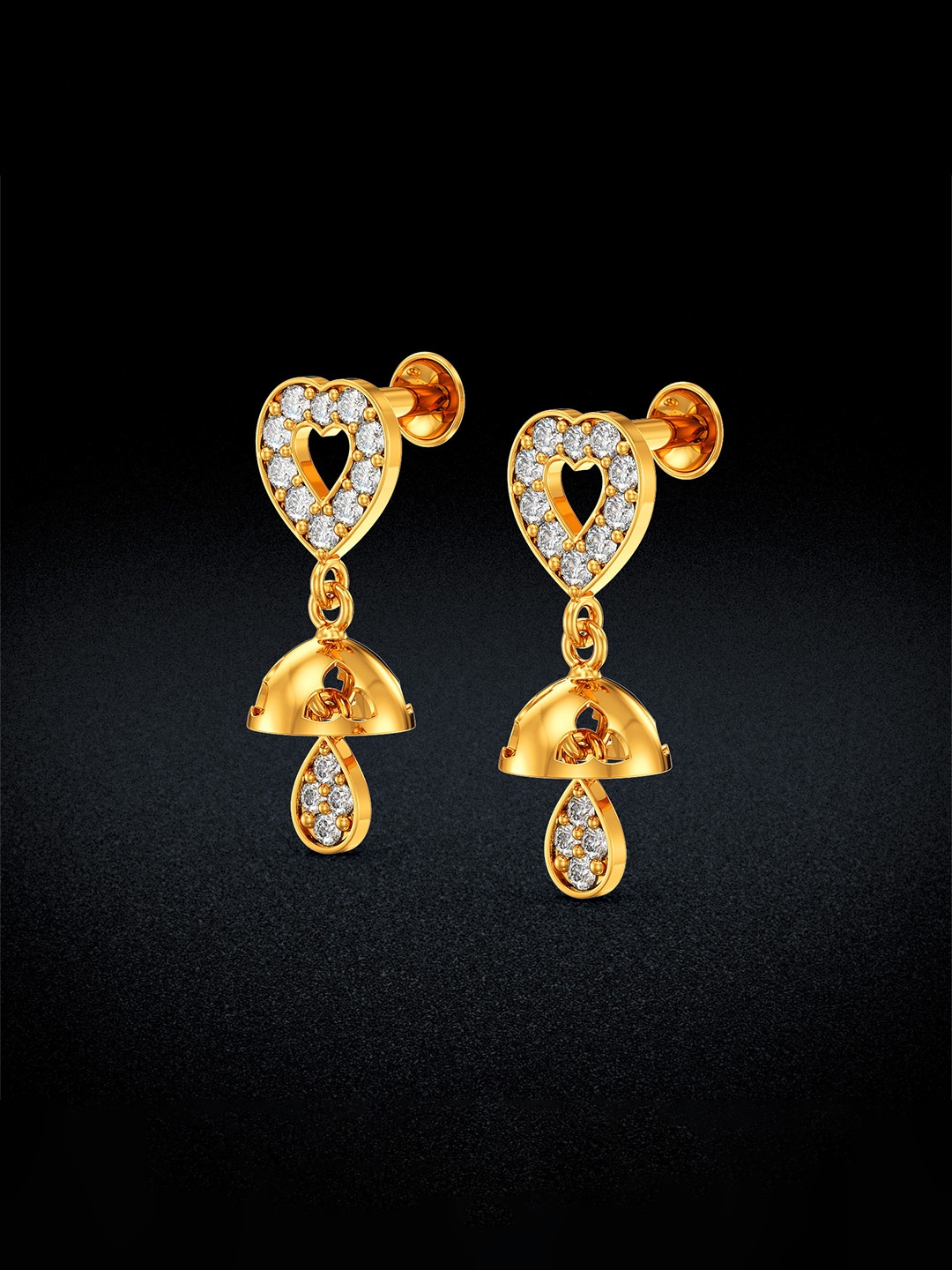 

Joyalukkas 22KT Stone Studded Earrings, Gold