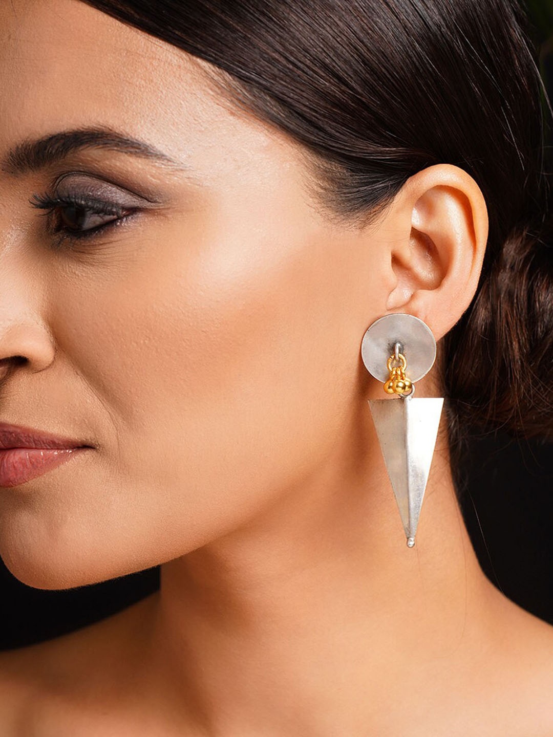 

JAYPORE Contemporary Drop Earrings, Silver