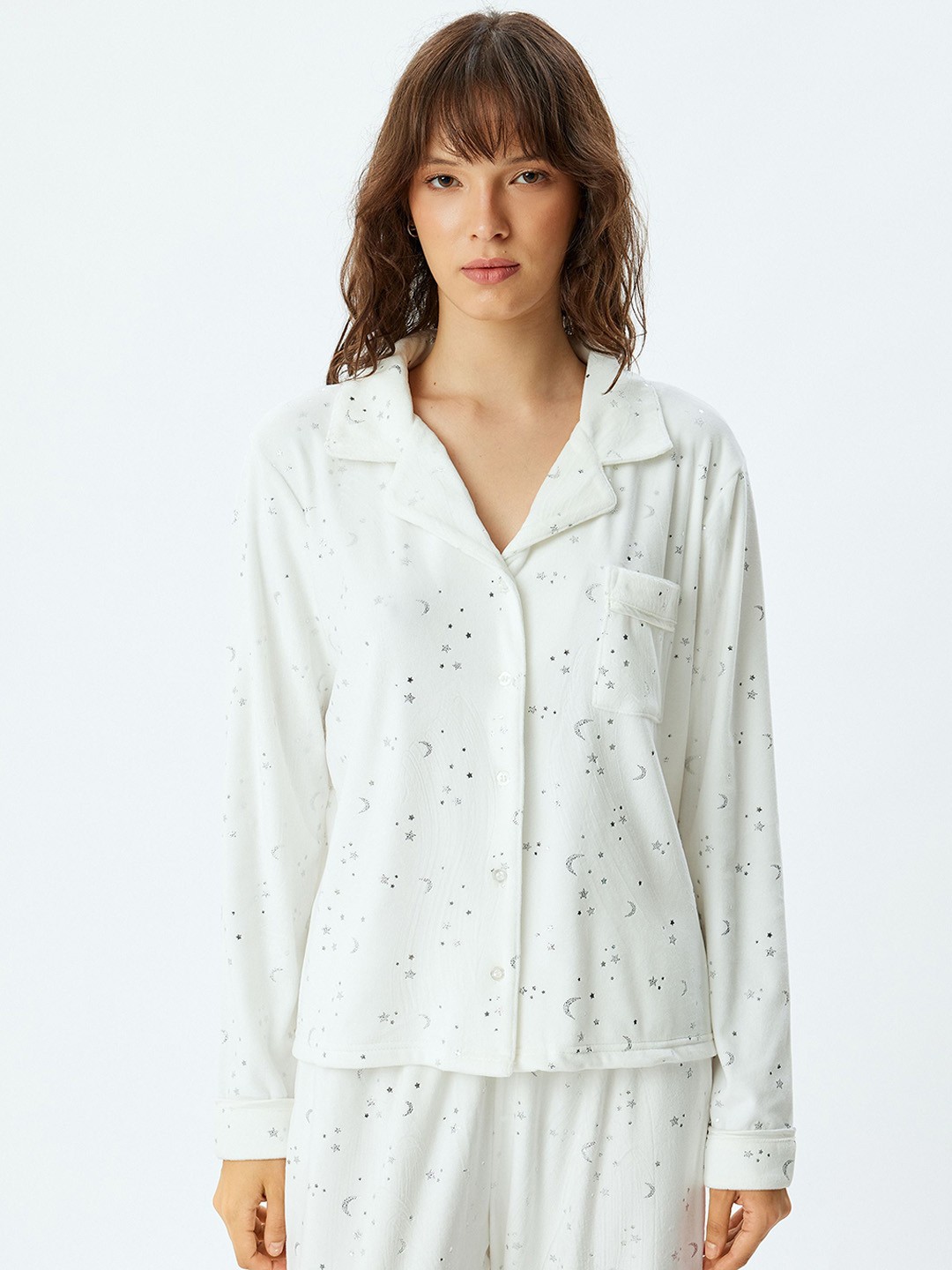 

Koton Women Printed Night suit, White