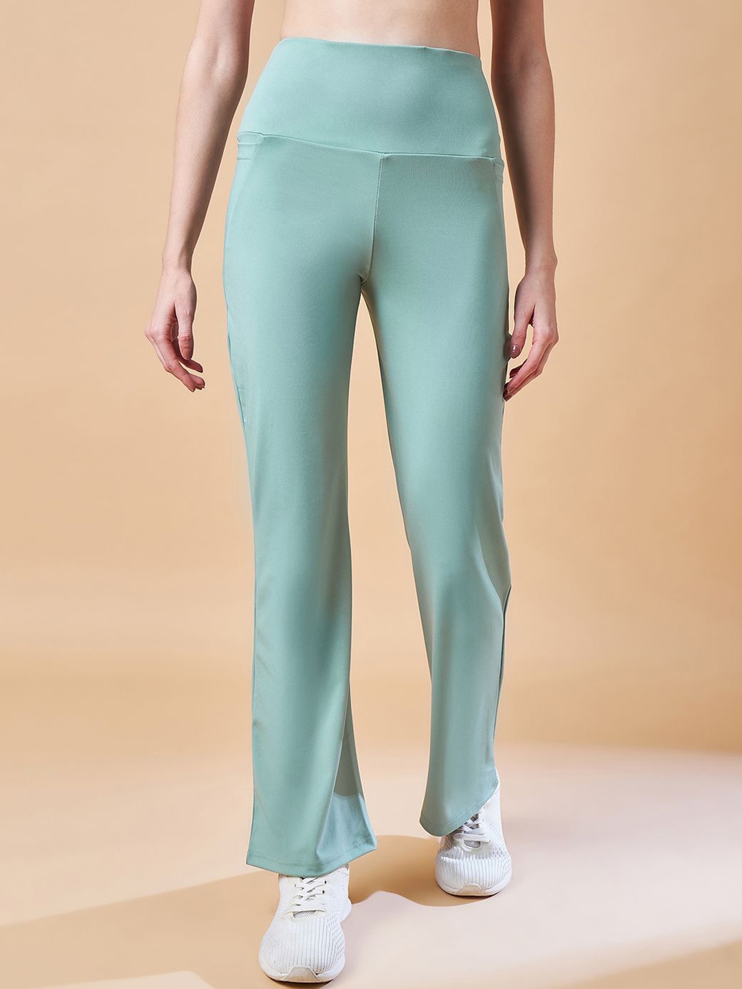 

COLOR CAPITAL Women High Rise Ankle-Length Gym Tight, Sea green