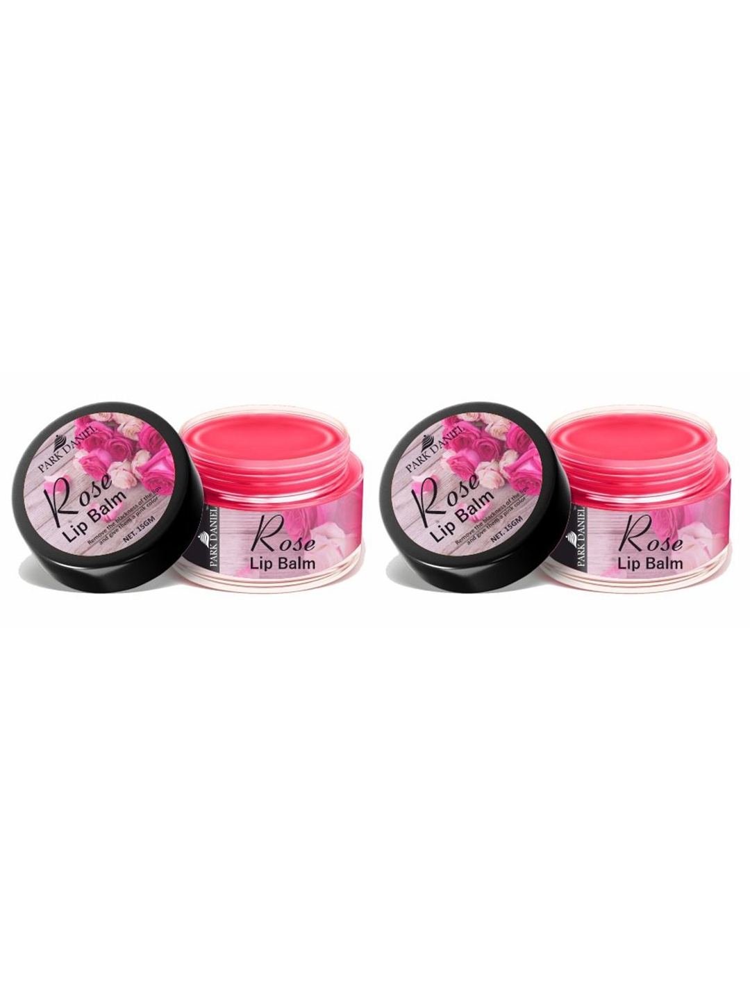 

Park Daniel Set of 2 Rose Extract Lip Balm - 15 g Each, Pink