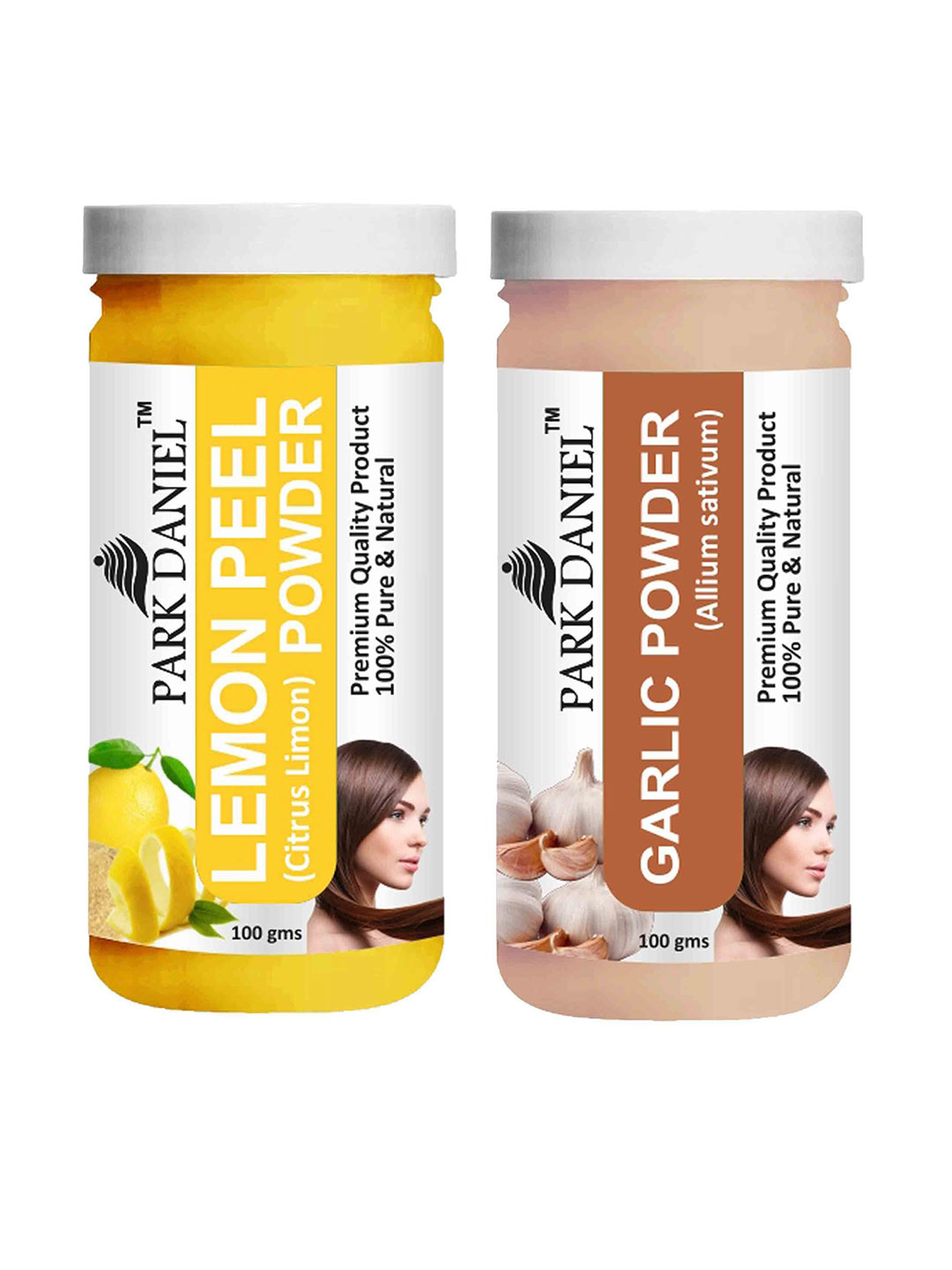 

Park Daniel Set Of 2 Lemon Peel Powder & Garlic Powder Combo - 100 g Each, Transparent