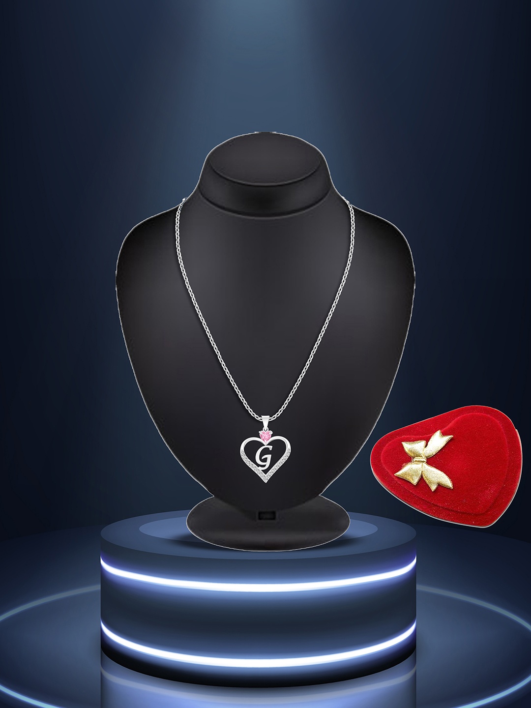 

Lila Silver-Plated Heart Shaped Pendants with Chains