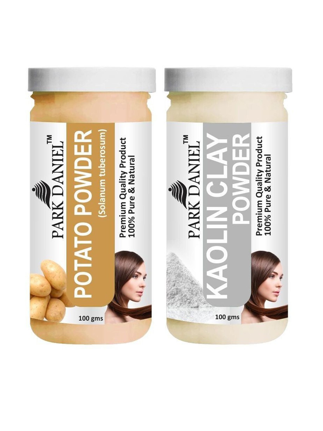 

Park Daniel Set Of 2 Potato & Kaolin Clay Powder For Skin & Hair - 100g Each, White