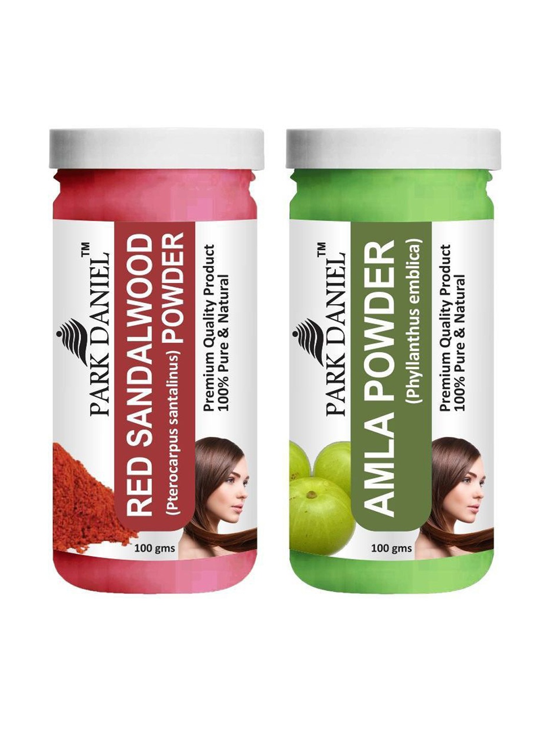 

Park Daniel Set Of 2 Red Sandalwood & Amla Powder For Hair & Skin - 100 g Each, White