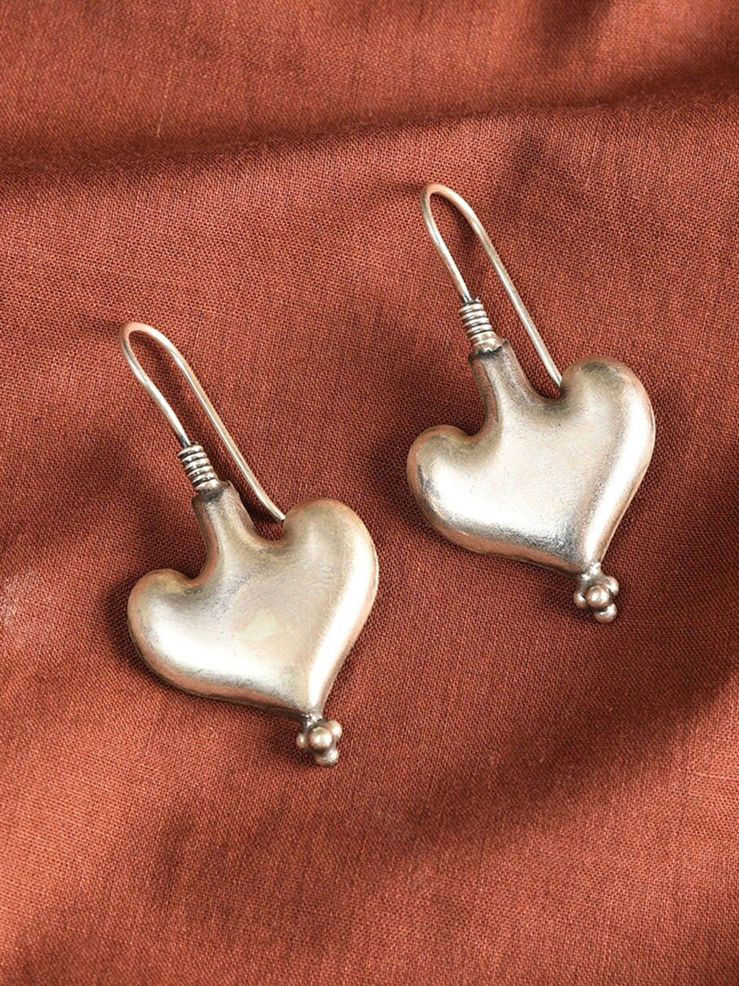 

JAYPORE Silver-Plated Contemporary Drop Earrings