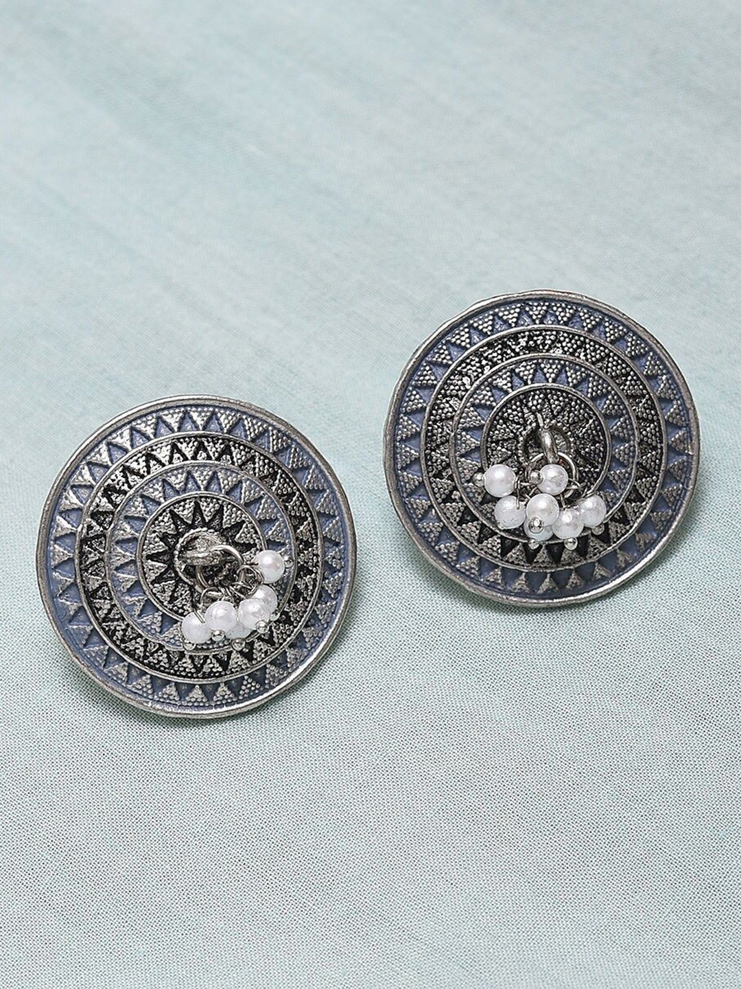 

JAYPORE Silver Plated Contemporary Studs