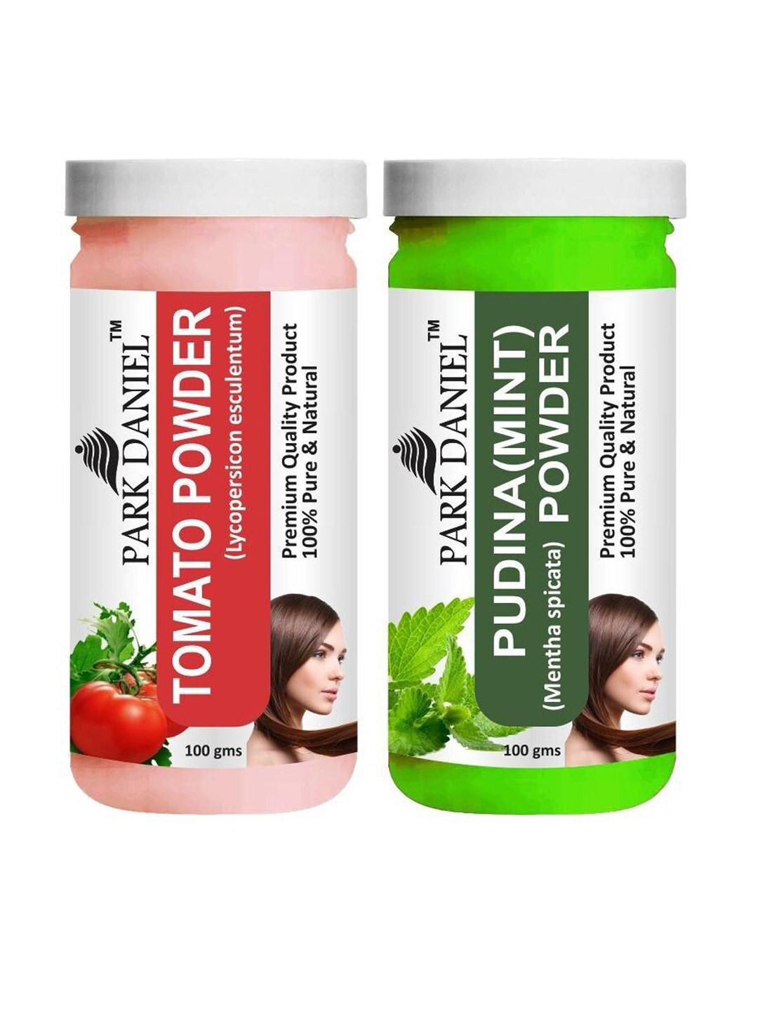 

Park Daniel Set Of 2 Tomato Powder & Pudina Powder Face Pack - 100 g Each, White