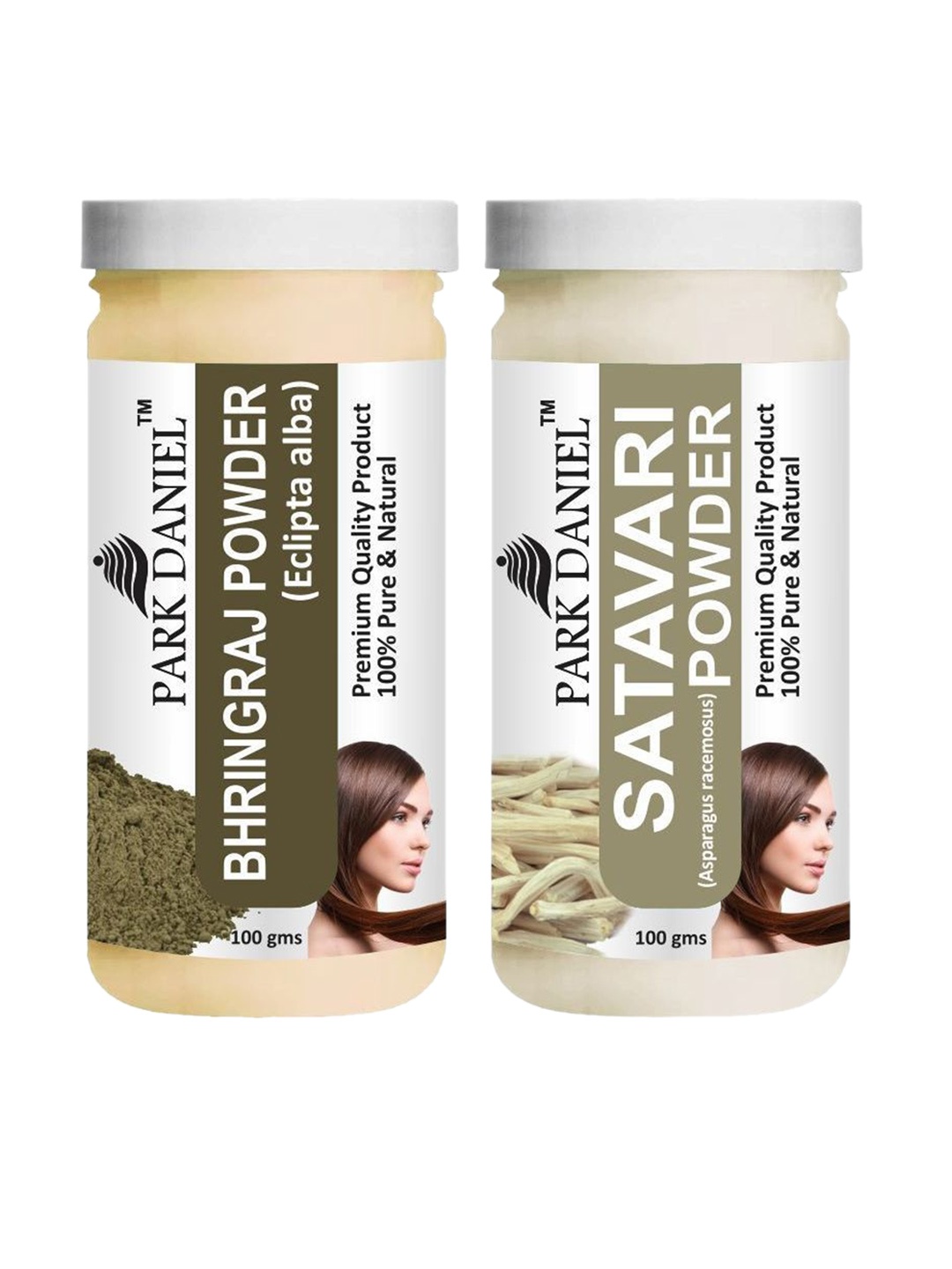 

Park Daniel Set Of 2 Bhringraj & Satavari Powder - 100 gm Each, Transparent