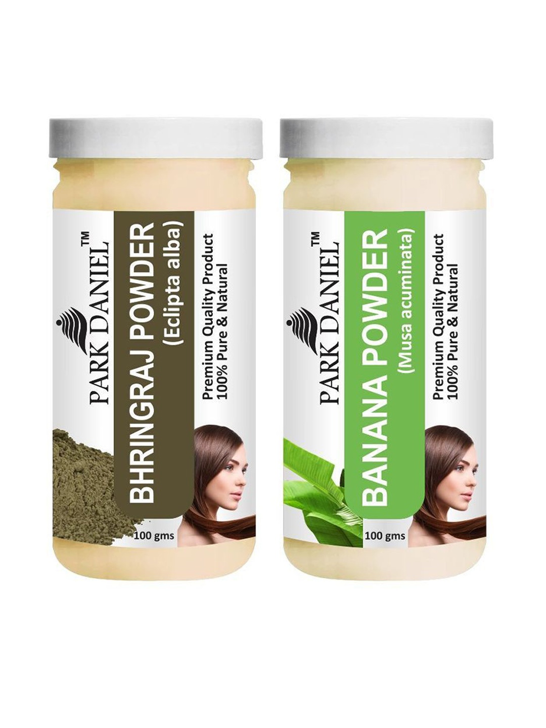 

Park Daniel Set Of 2 Banana & Bhringraj Powder For Skin & Hair -100 g Each, Transparent