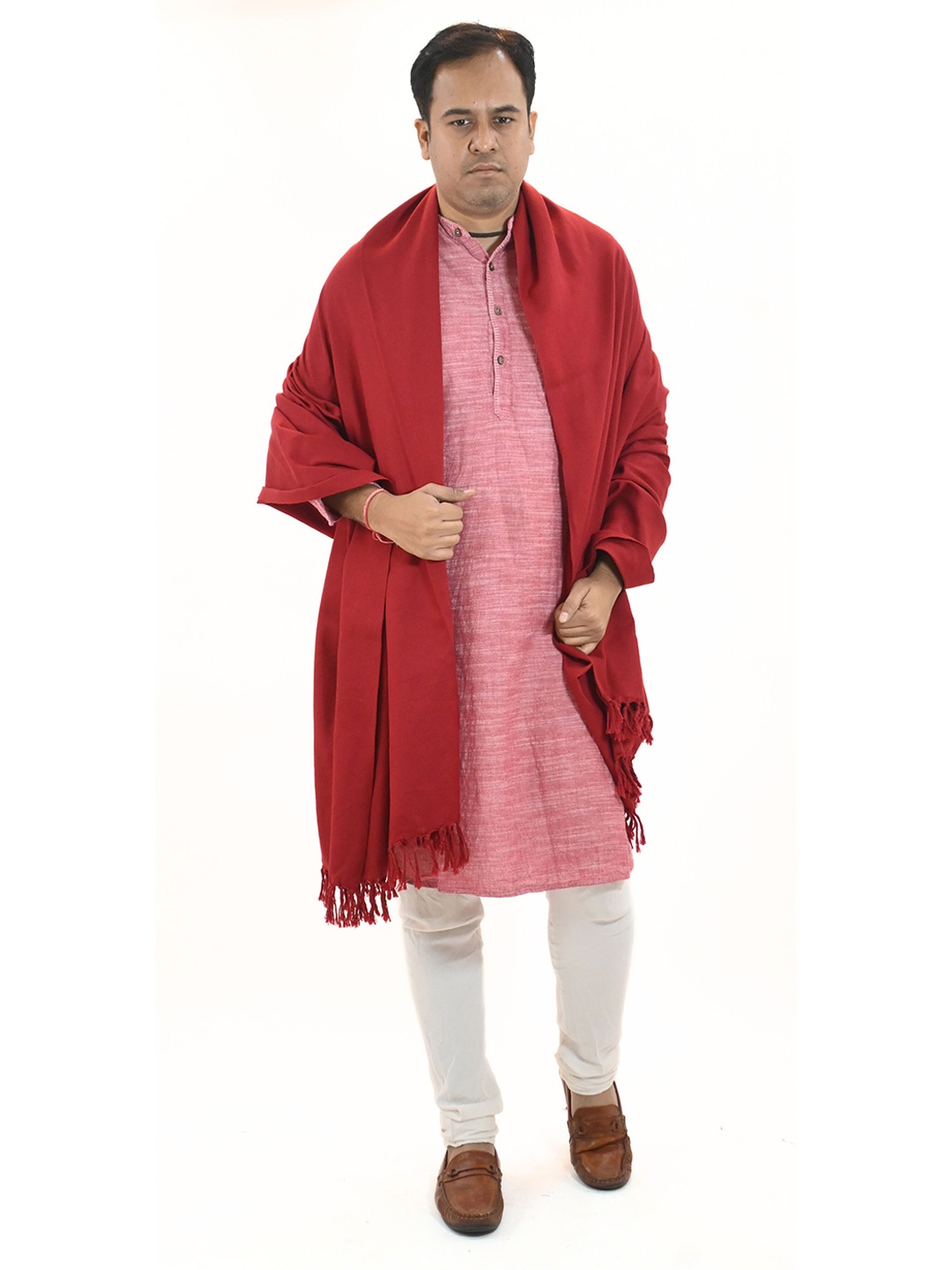 

Vrinde Pure Woollen Shawl, Maroon