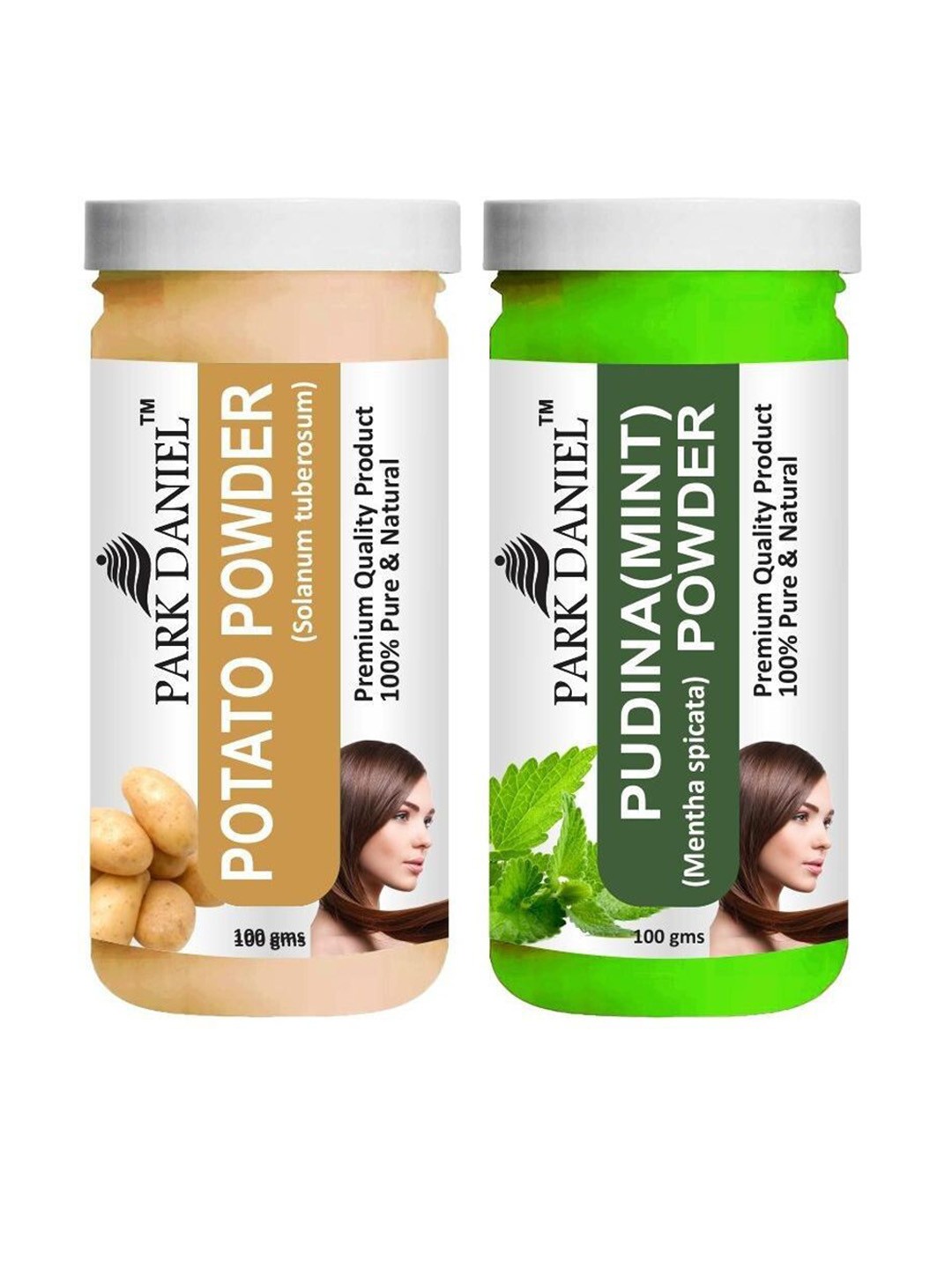 

Park Daniel Set Of 2 Natural Potato & Pudina Powder - 100 g Each, White