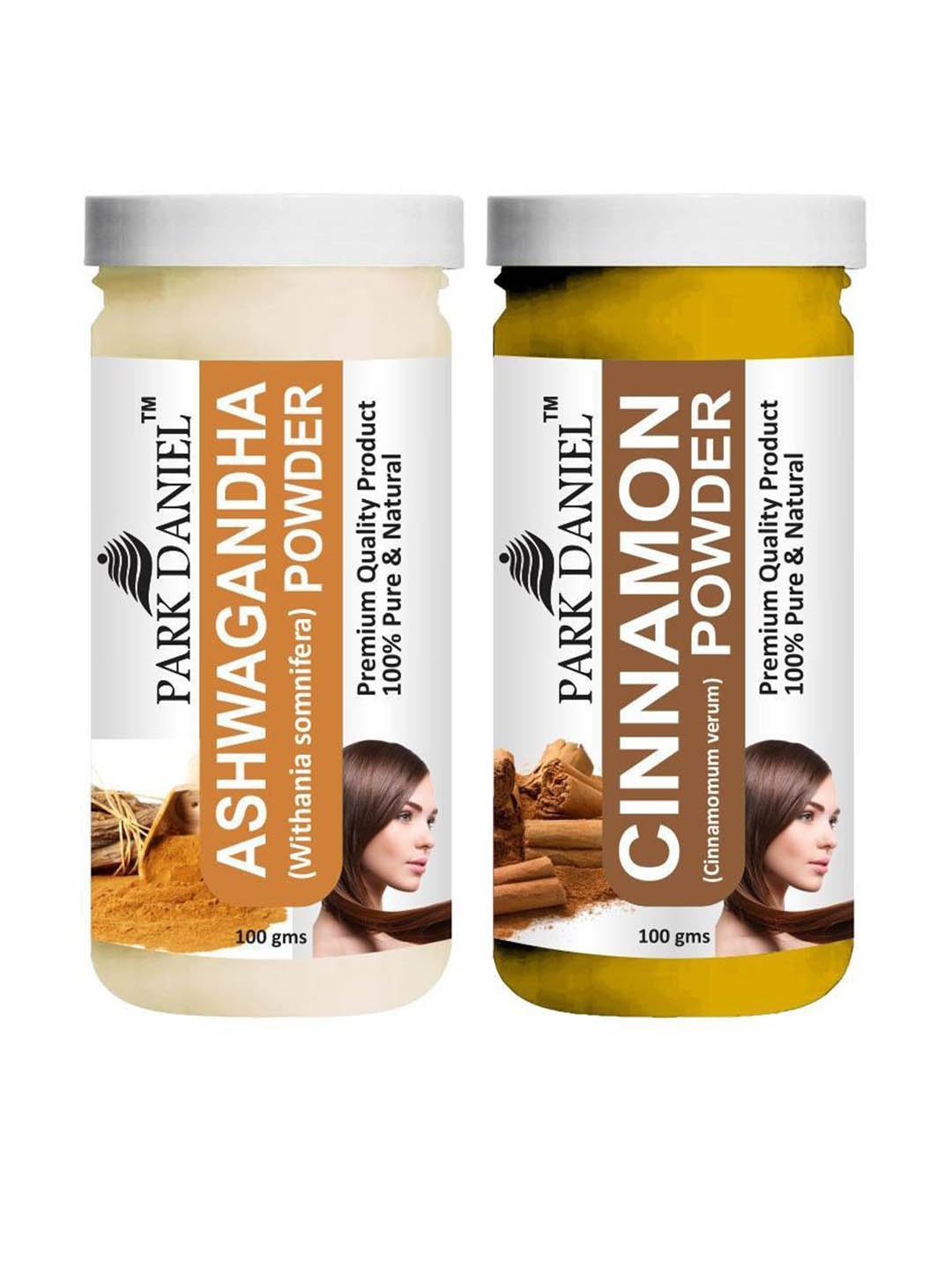 

Park Daniel Set Of 2 Ashwagandha Powder & Cinnamon Powder Face Mask - 100 g Each, White