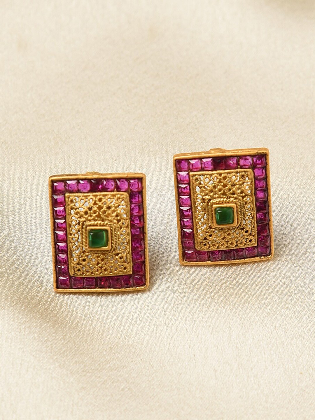 

JAYPORE Gold Plated Contemporary Studs