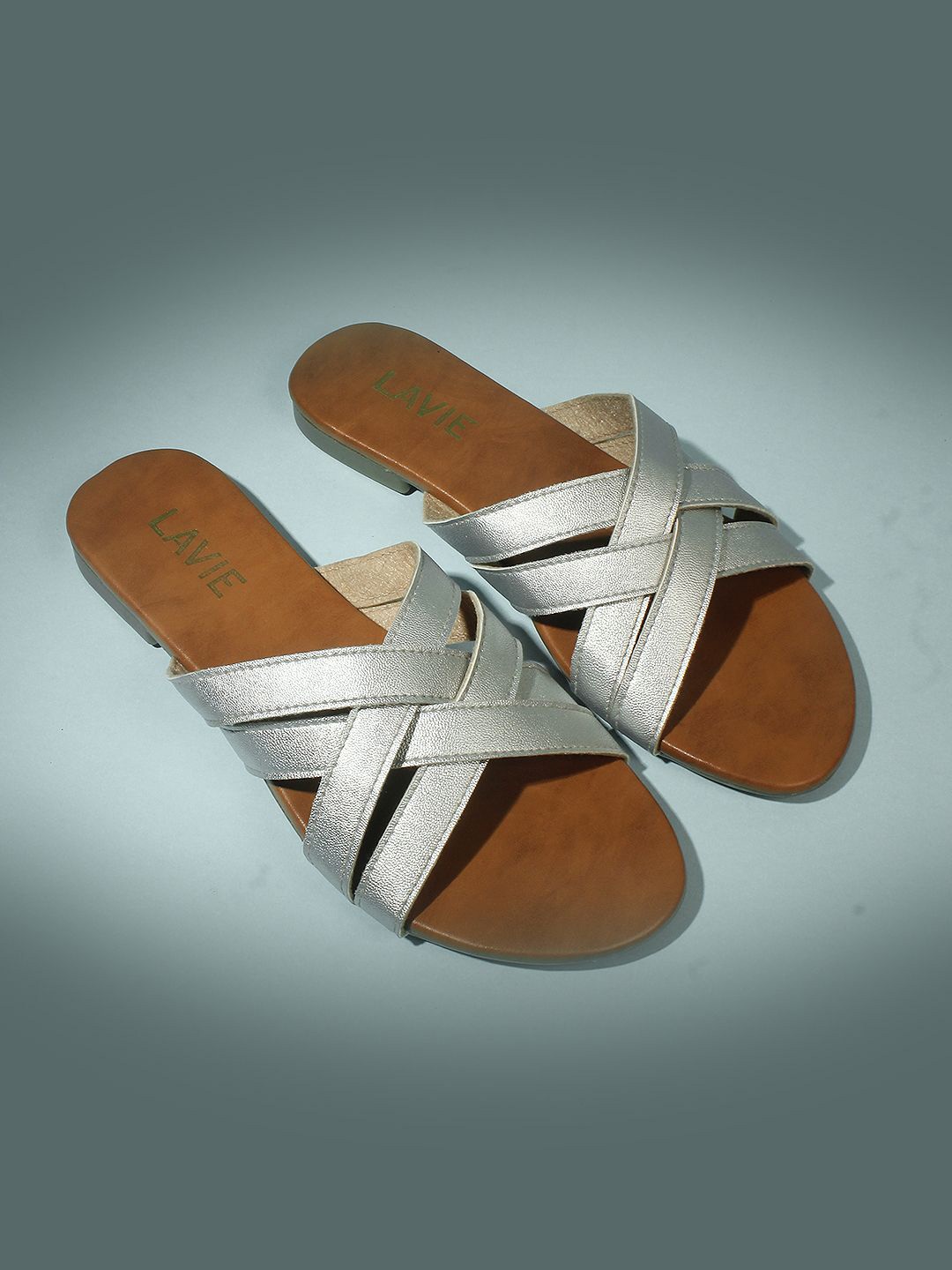

Lavie Women Open Toe Flats, Silver