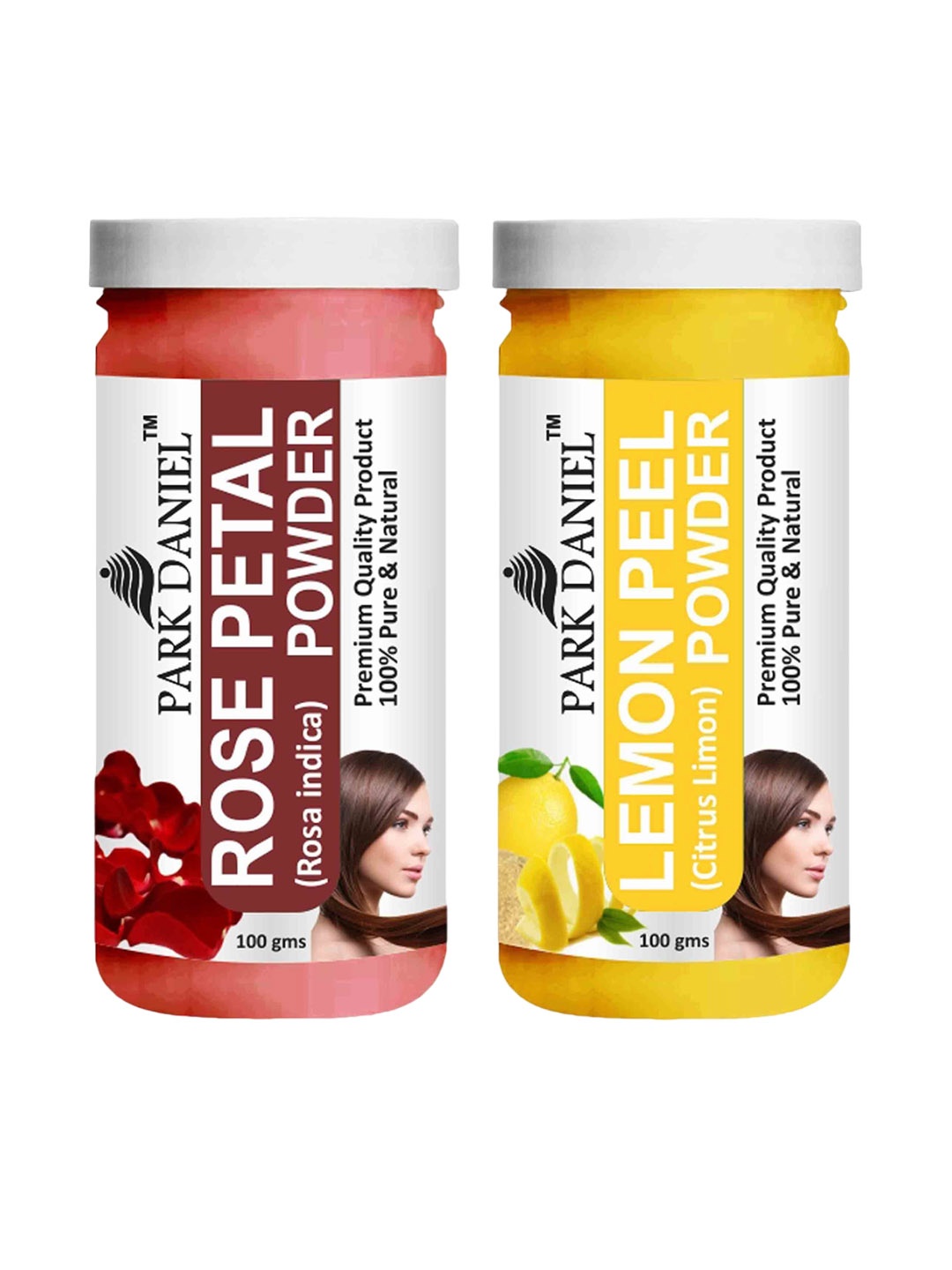 

Park Daniel Set Of 2 Rose Petal & Lemon Peel Powder - 100 g Each, Transparent