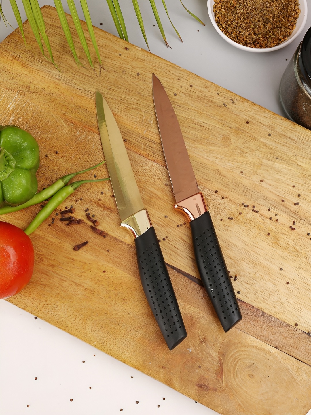 

ZEVORA Black 2 Pieces Stainless Steel Kitchen knives