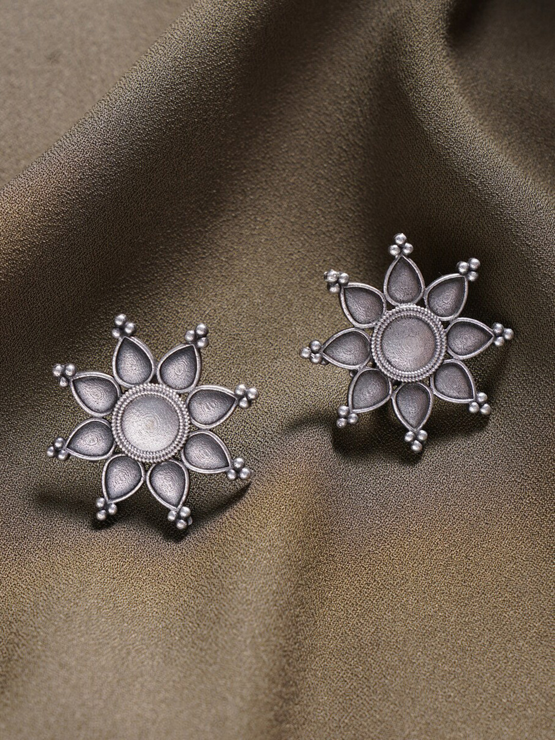 

JAYPORE Contemporary Drop Earrings, Silver