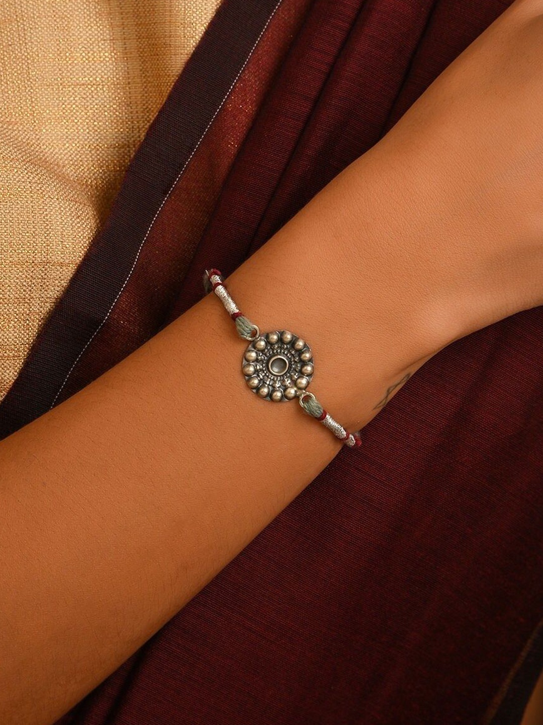 

JAYPORE Silver-Plated Wraparound Bracelet