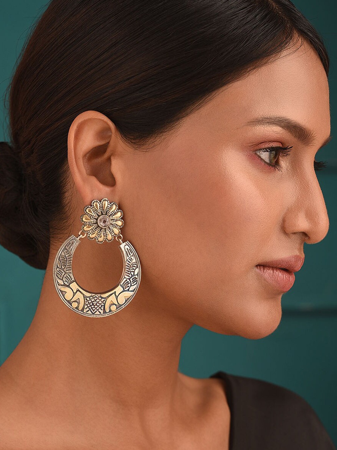 

JAYPORE Contemporary Drop Earrings, Silver