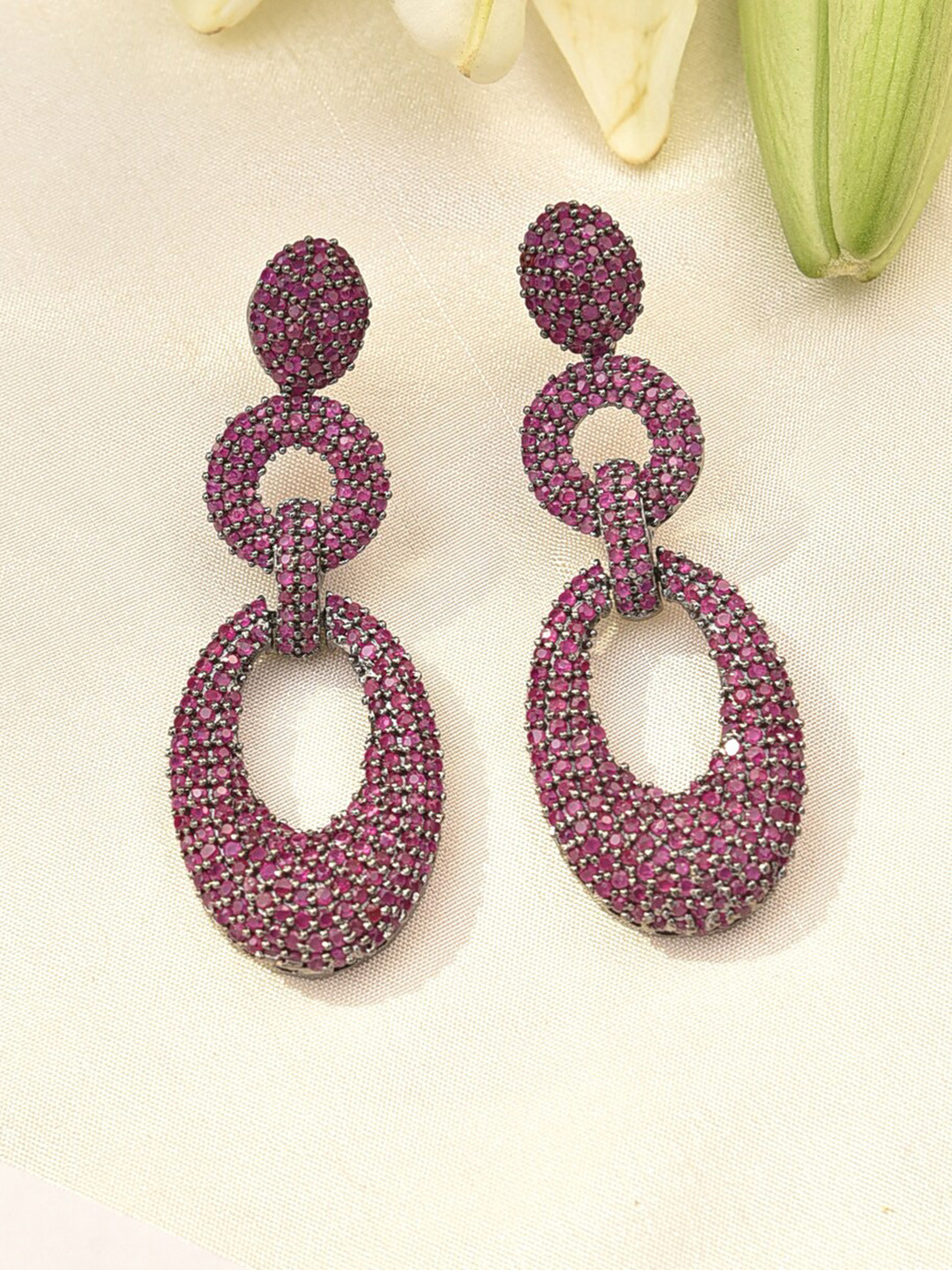 

JAYPORE Contemporary Studs Earrings, Silver